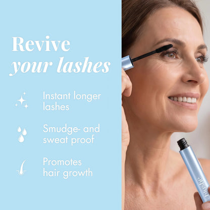 Blushe Mascara, New Upgrade Blush Growth Serum Mascara, Lengthening & Volumizing Fiber Lash Makeup for Defined, Full Lashes (Black 1pc)